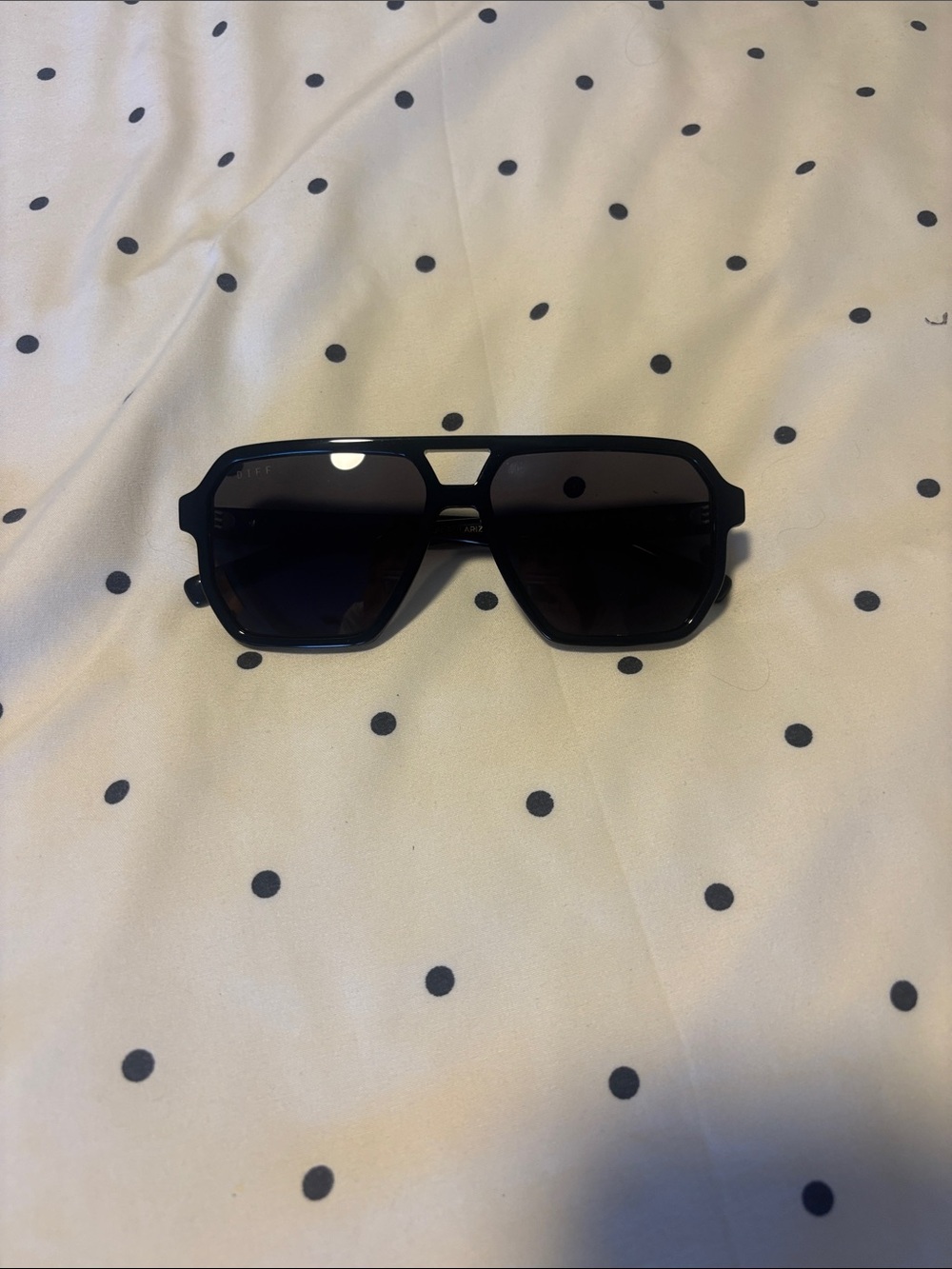 Black Geometric Aviator Sunglasses